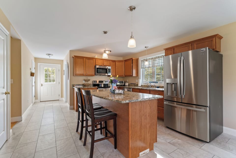 Full kitchen and island
