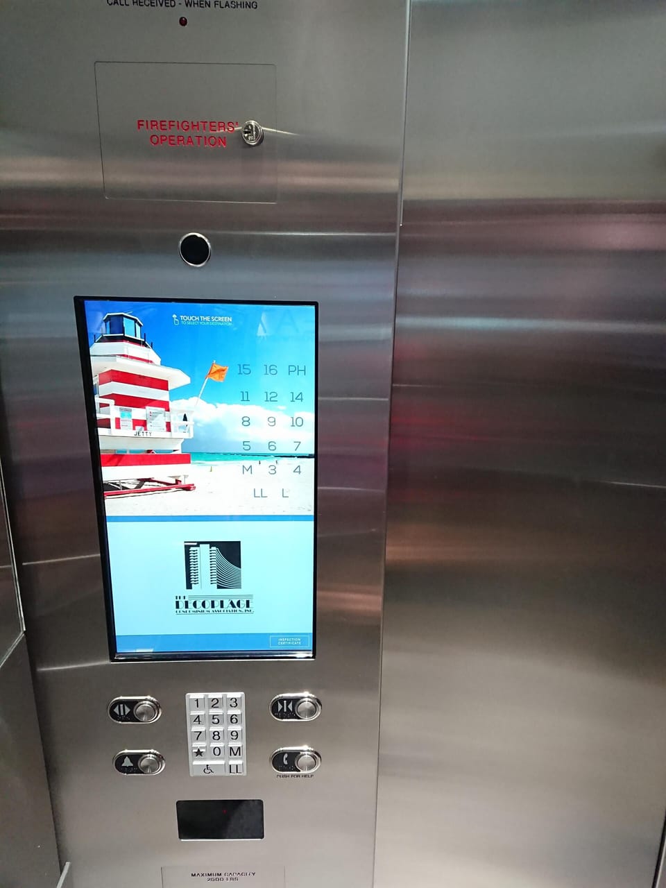 Building elevator.
