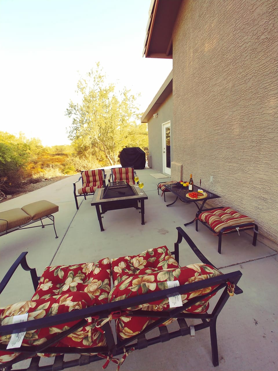 Large patio with BBQ