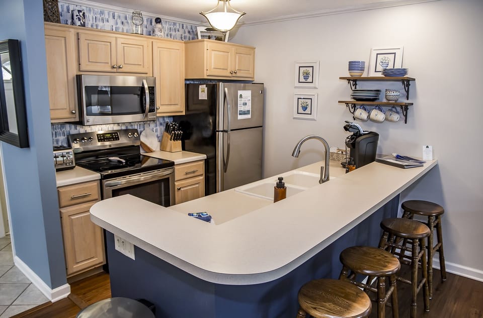 Fully stocked kitchen