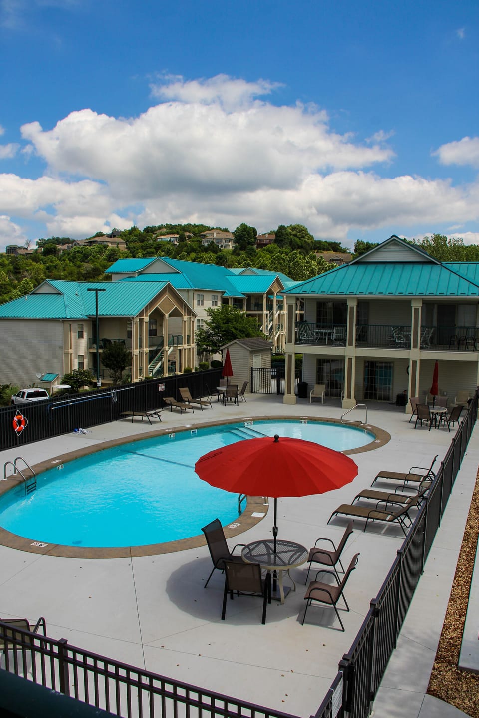 Salt water pool... new this year!  