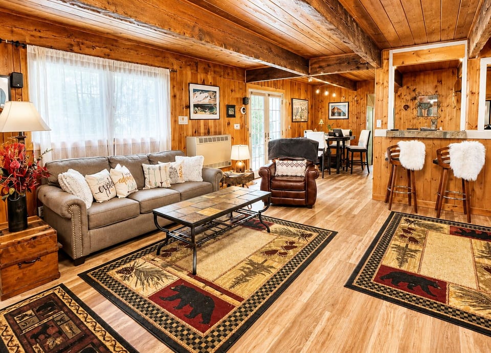 Open Living Room into Dining Room with breakfast nook