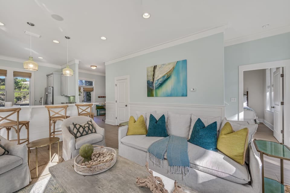 Barefoot Daze - Seacrest Beach - First Floor - Living Area