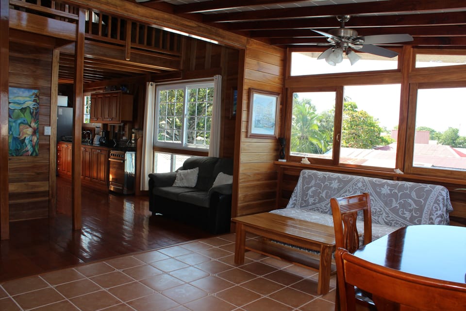Wide angle of the Living Room looking towards the kitchen