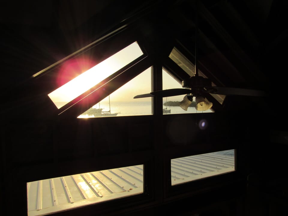 Window facing the bed of Bedroom #1