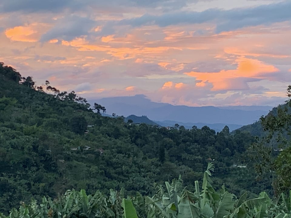 Sunset over the Andes Mountains