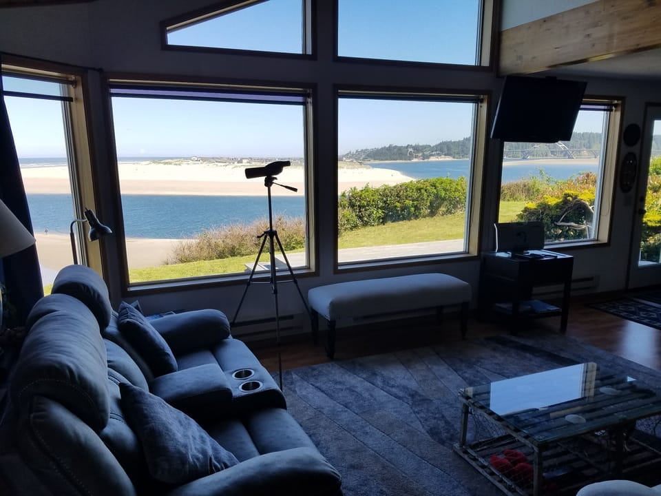 New furniture from which to relax and watch the ever-changing view.