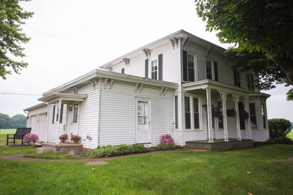 Closer view of the 1800's Farmhouse.