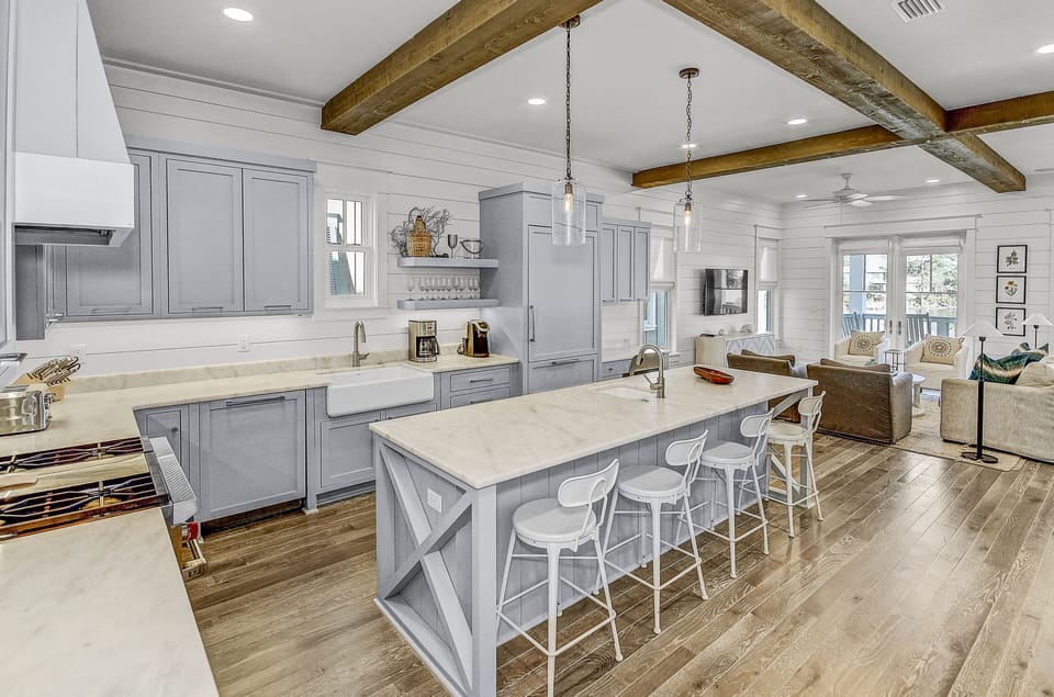 Second Floor Kitchen in Vacation Rental in Grayton Beach, Florida