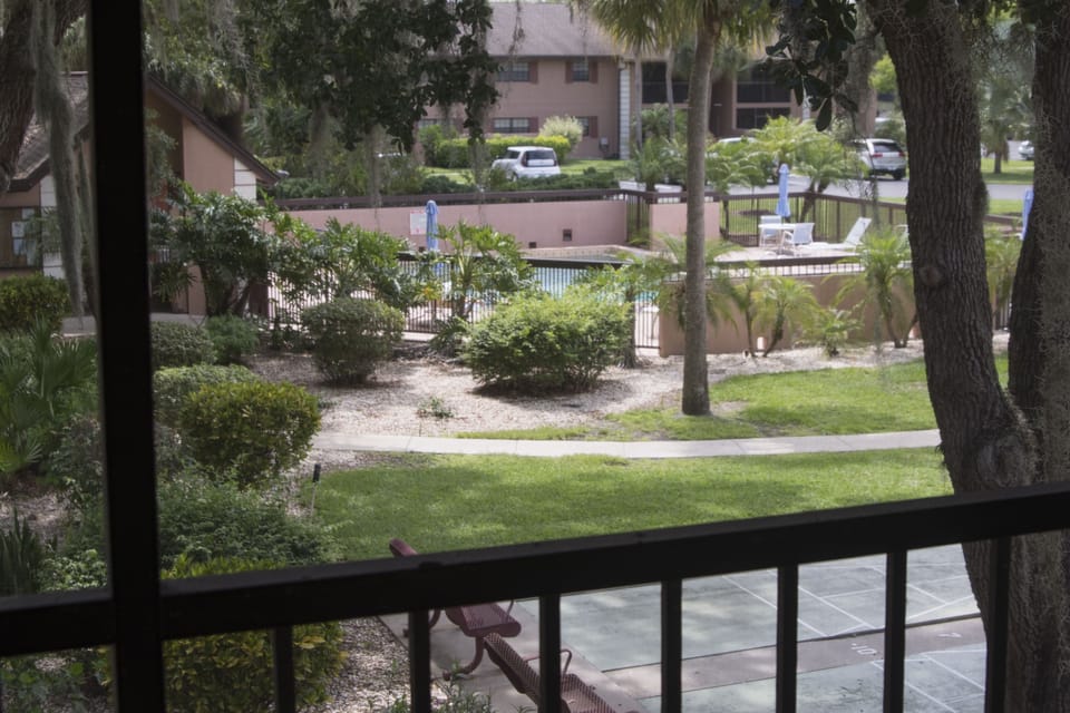 See how close pool #3 is to condo.  Covered pool is at other end. Nice walk!