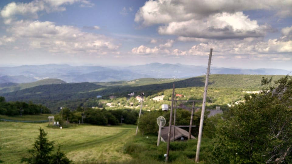 mountain views from slopes