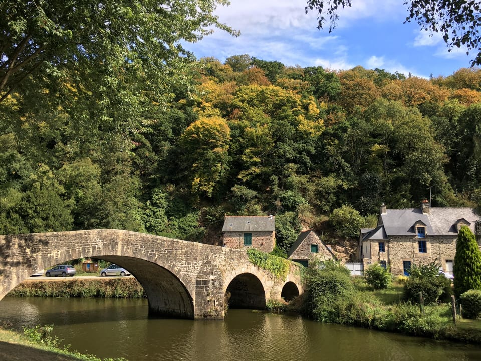 Medieval bridge in Lehon village