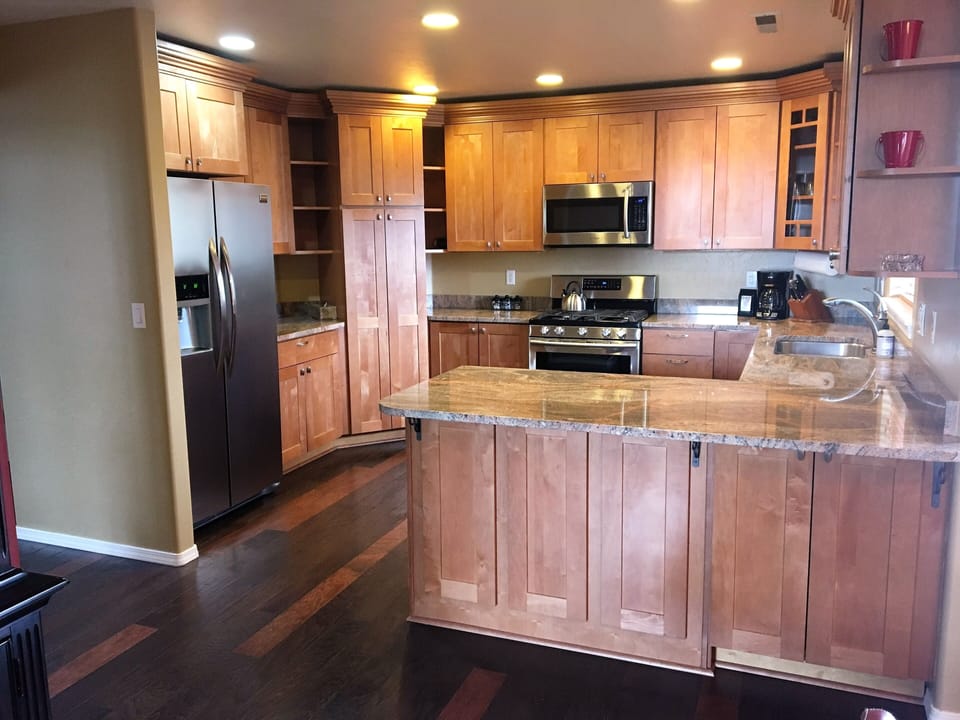 Open, sunny kitchen