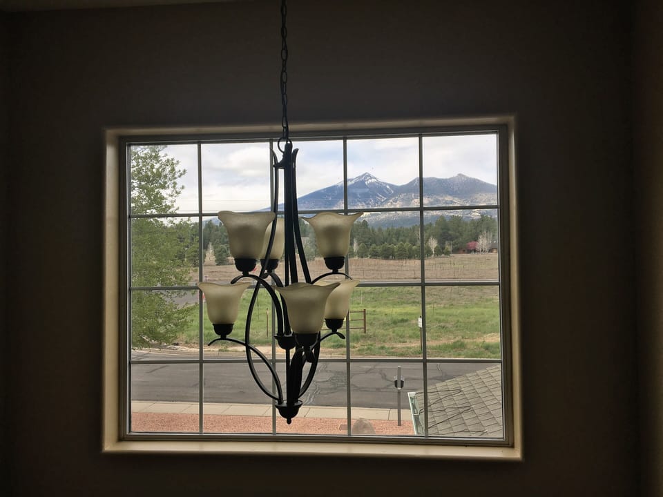 View of the Peaks from the living room