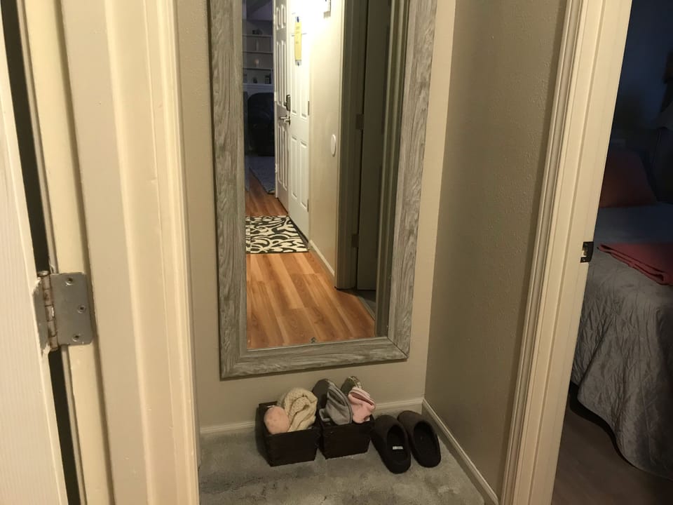 Hallway with slippers for guest’s use