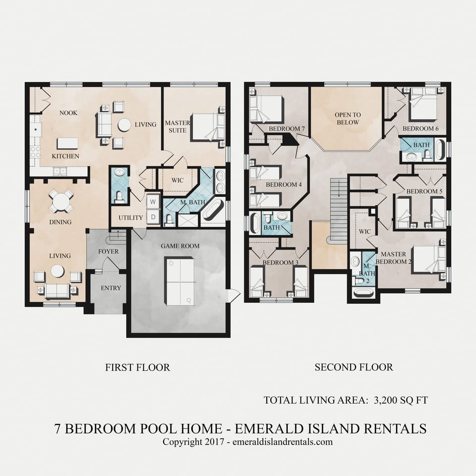 Floor plan of the villa