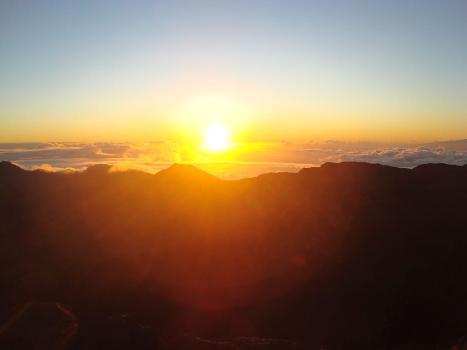 Sunrise at Haleakala. An early morning departure is required but well worth it.