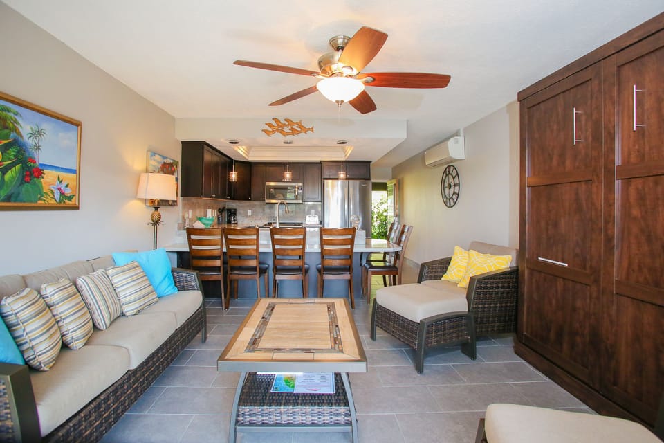 Living room facing entrance