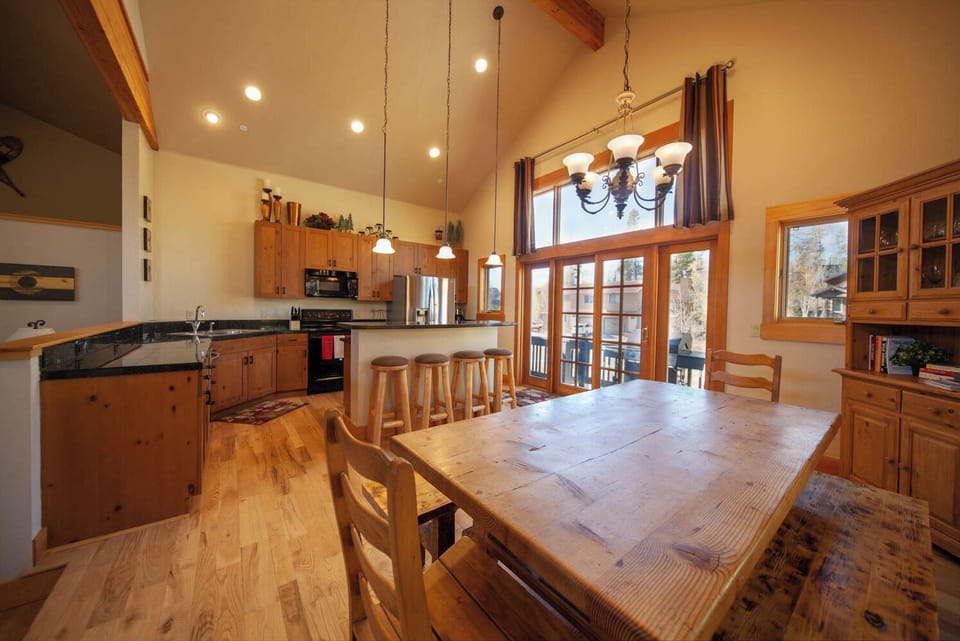 Kitchen and Dining room.