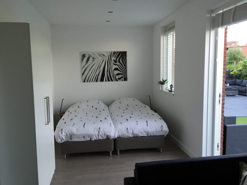 Sleep area with double bed or maximum four single beds (extra beds placed).