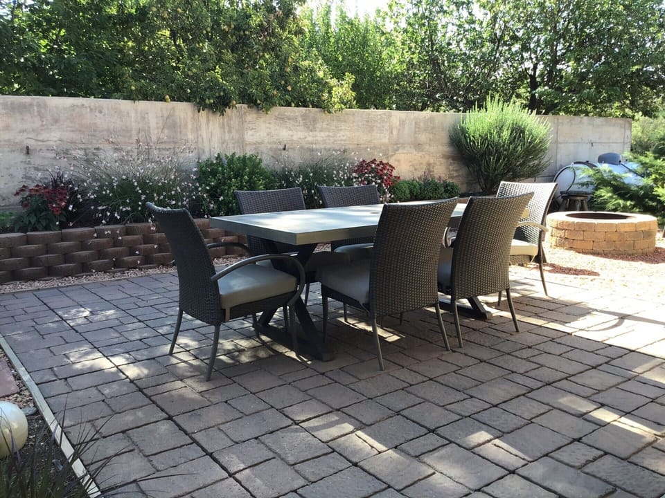 patio and fire pit
