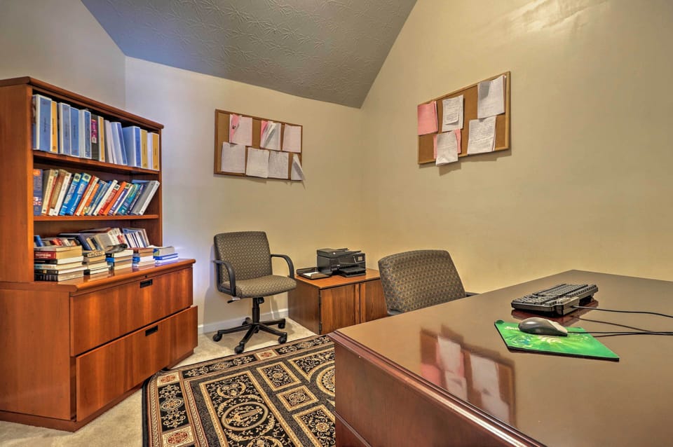 Catch up on out-of-office emails in the office.