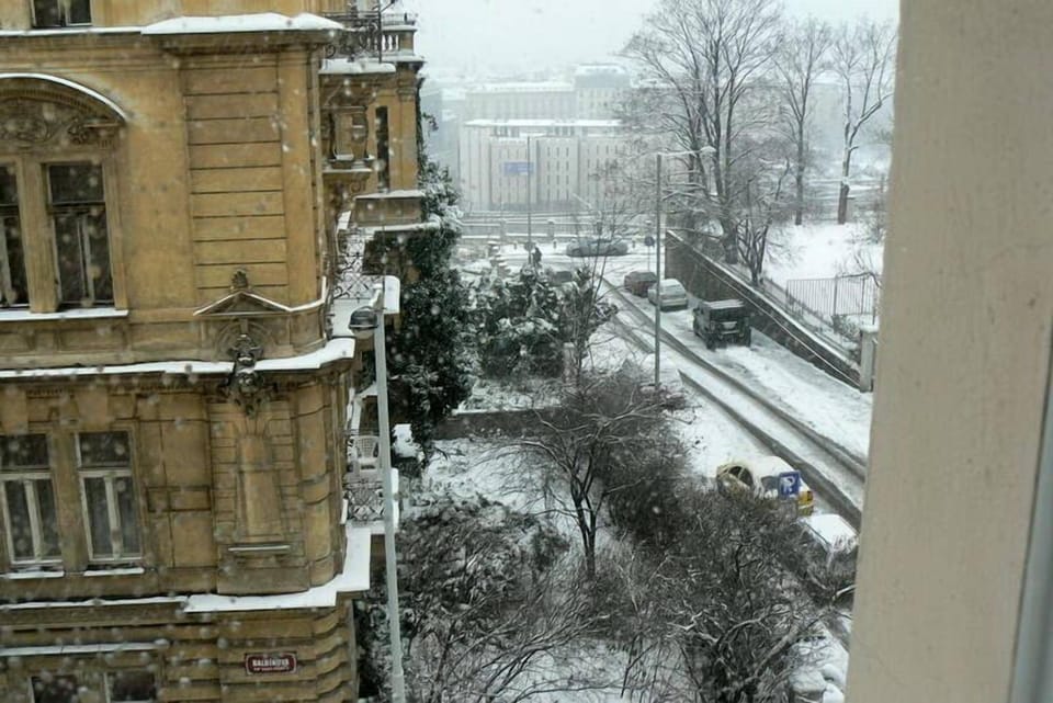 beautiful view of city for the christmas holidays