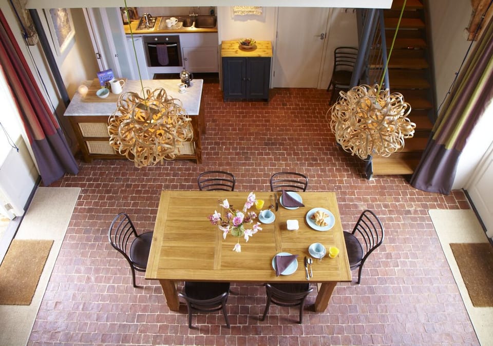 Our terracotta tiles have underfloor heating.
