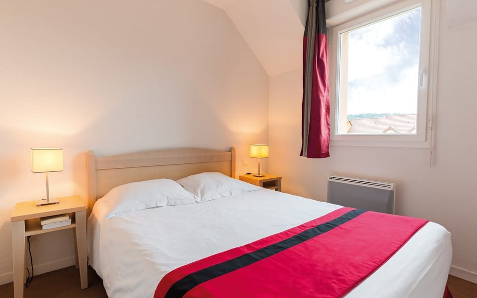 The third bedroom has a double bed.