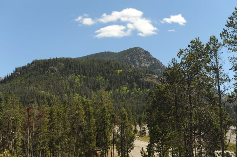 Enjoy beautiful mountain views from the lodge.