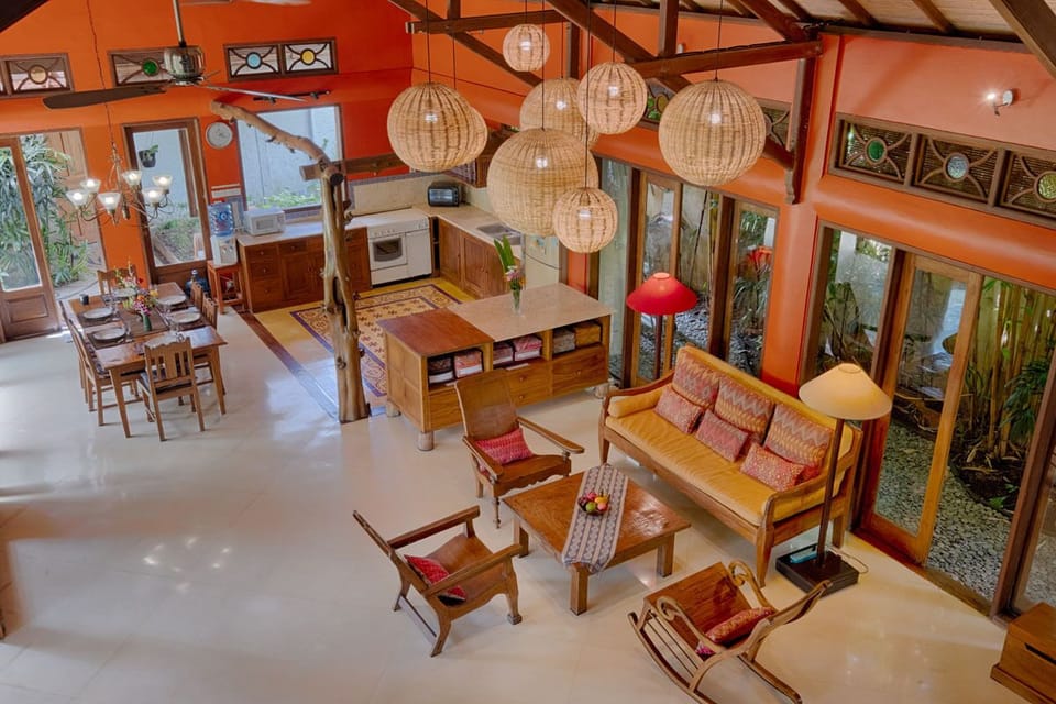 Main living space from upstairs balcony