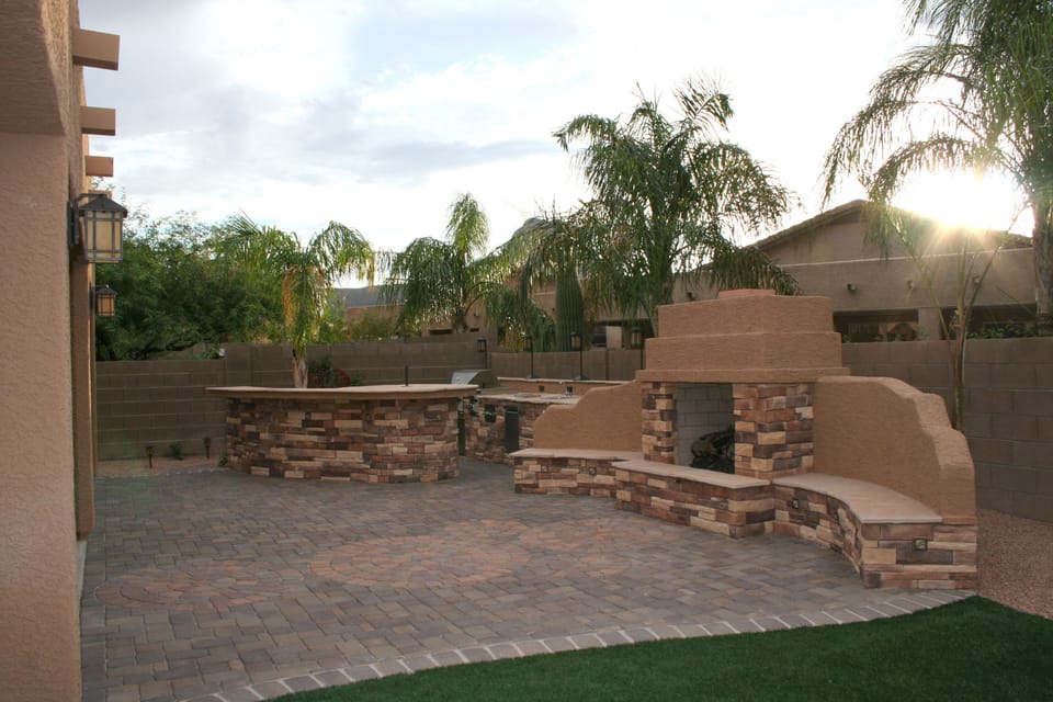 Backyard Fireplace