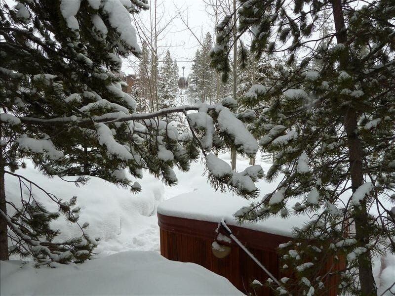 Private hot tub out the front door.