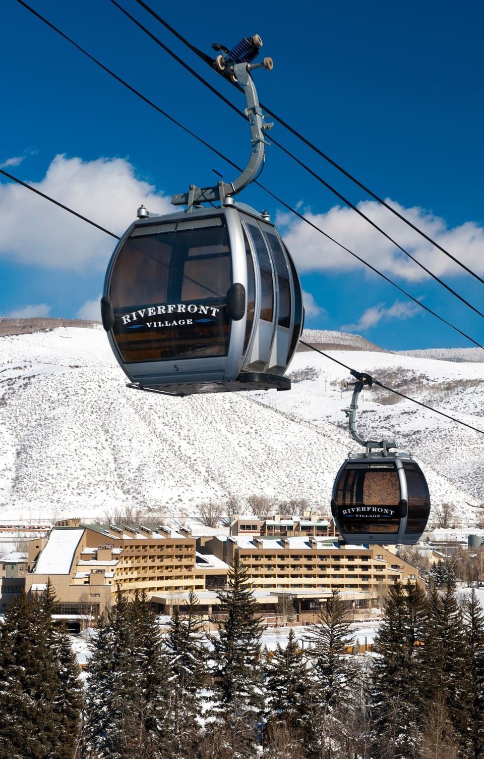 The Riverfront Express Gondola provides a direct connection to the slopes of Beaver Creek.