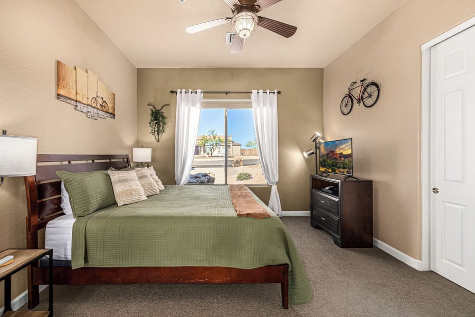 bedroom 4 king bed off game room east side of home. full bathroom in hall