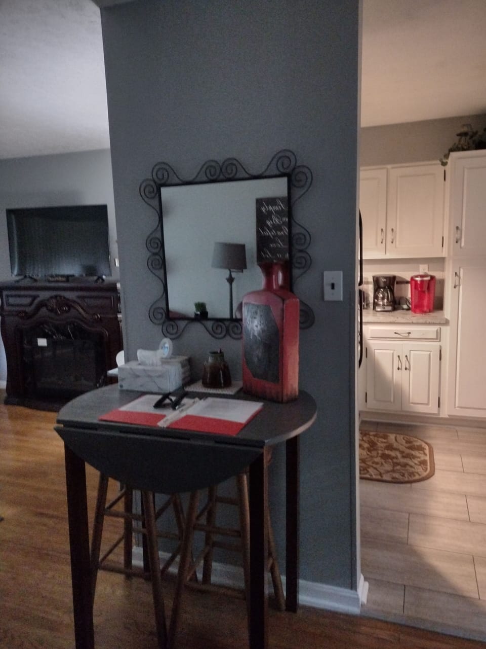 Information desk and additional seating