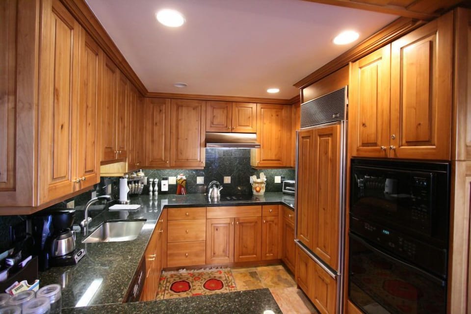 The kitchen is fully equipped.  
