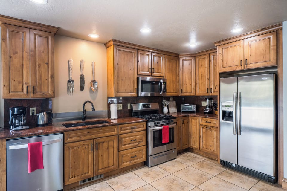 Recently updated kitchen and appliances and more supplies than you can imagine
