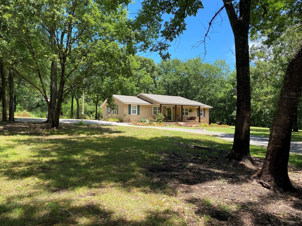 View as you drive up circle driveway.