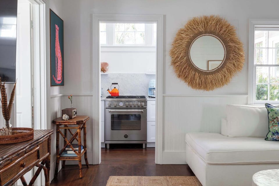 Blue Living Room / Kitchen