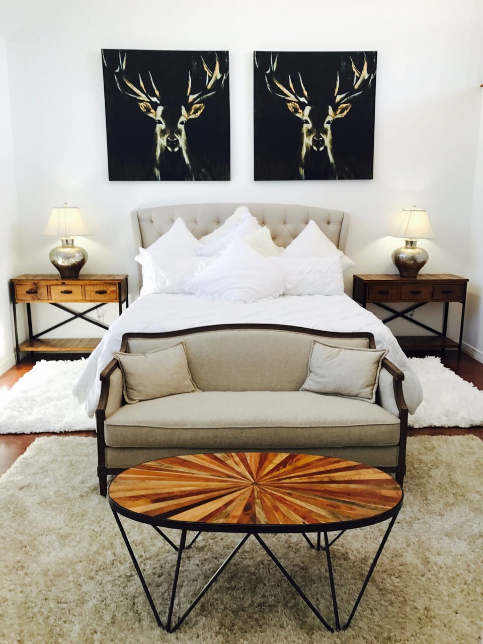 Spacious master with spa bedding.
