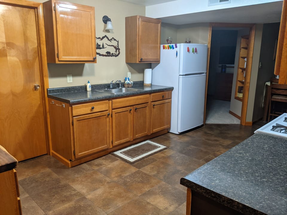 Full size fridge W/ample cabinet space