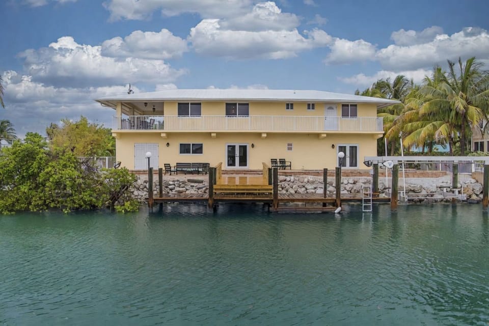 Private deep-water dock with fast ocean access for boating and fishing.