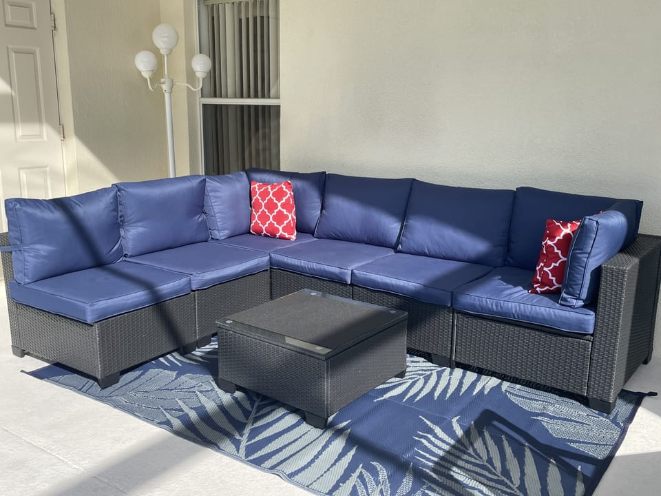 New Rattan sofa set for relaxing both by day and night