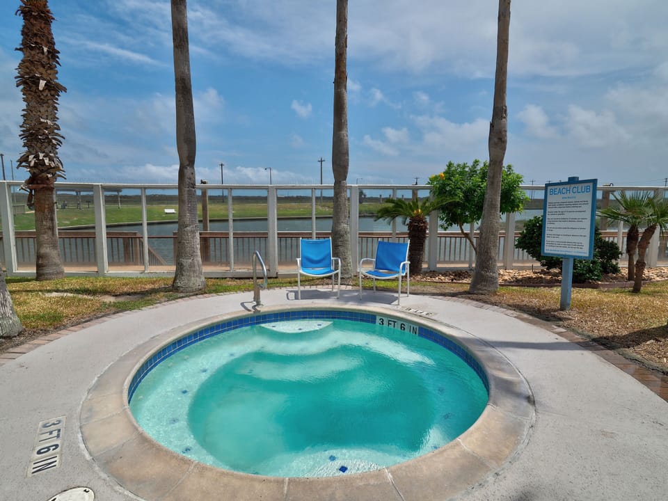 Beach club hot tub