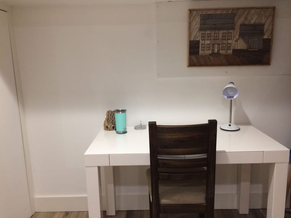 Work Area with Iphone Charger