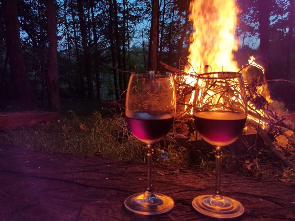 Firepit for s'mores or wine with a view of the lake