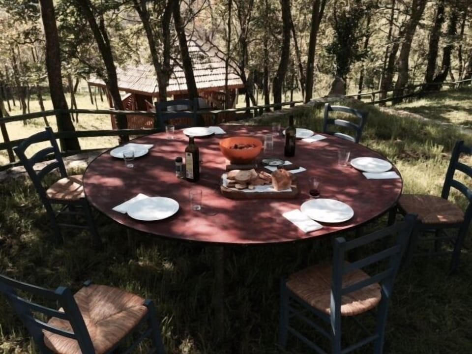 Outdoor Table under the Cherry Trees - Food prepared by House Chef