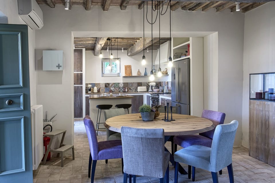 Dining room and kitchen
