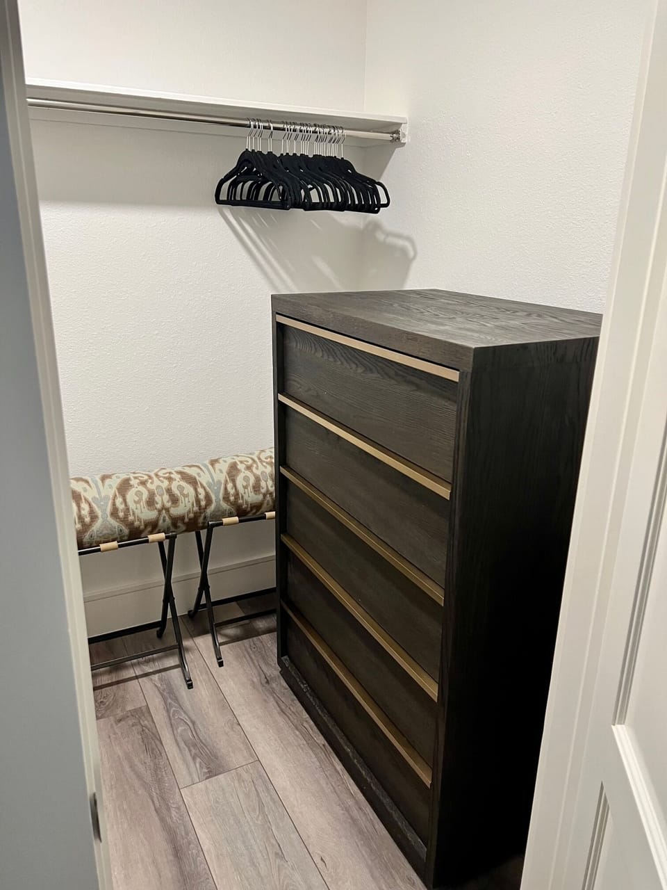 Walk in closet in primary room plenty of space for everything!